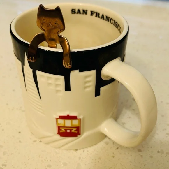 🐈 Kitty Cat Metallic Mini Hanging Spoon Set Of 4 NWT 🐈‍⬛ - Picture 7 of 8